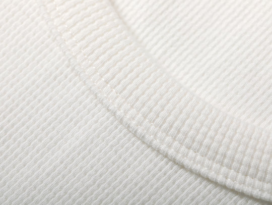 Waffle Tank Top-White