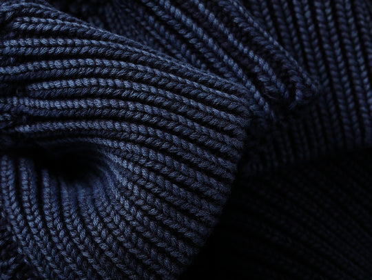 Western Series Washed Indigo-Dyed Cable Sweater