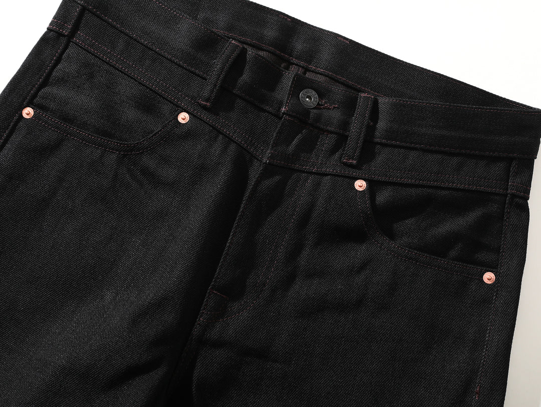 18.6OZ Black Swordsman Straight-Fit jeans