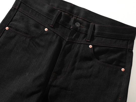 18.6OZ Black Swordsman Straight-Fit jeans