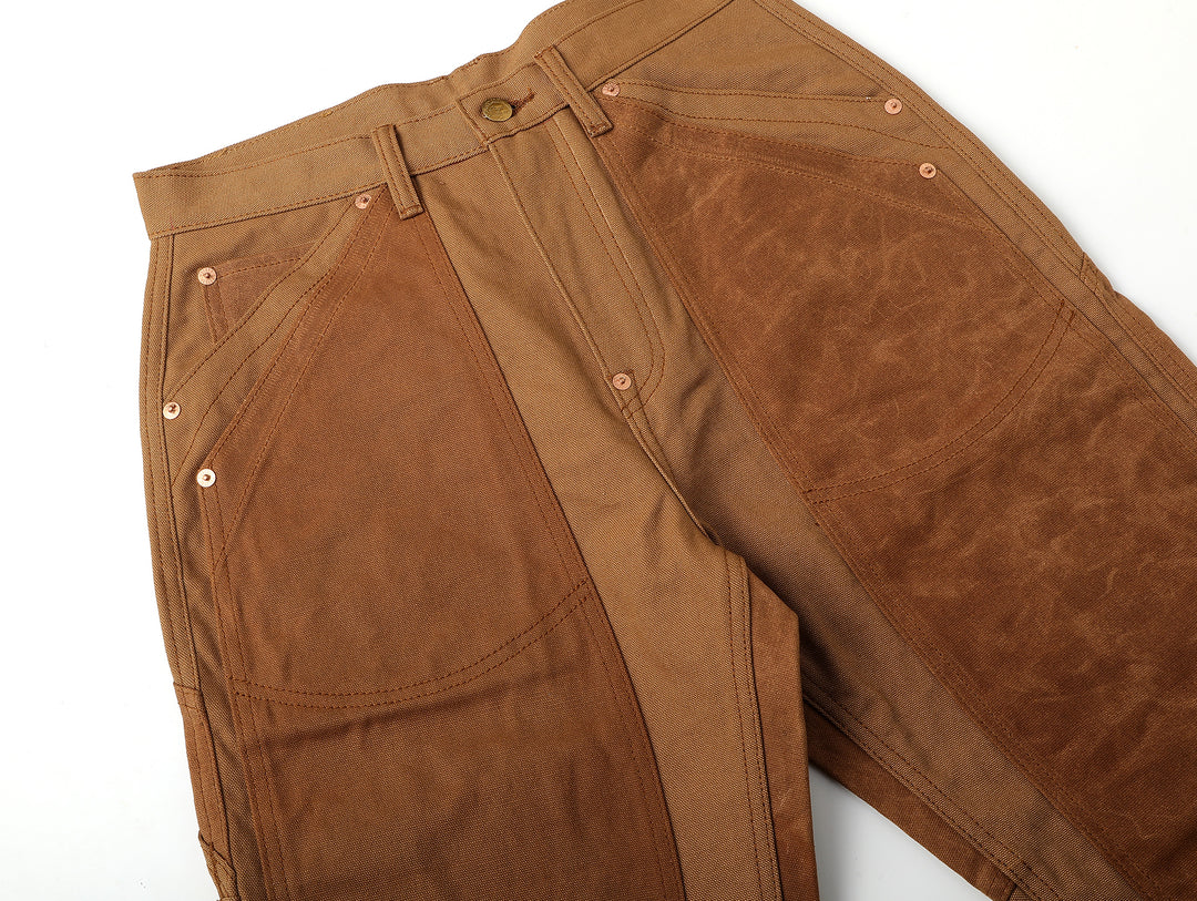 Oil-Waxed Canvas-Panel Double-Knee Logger pants