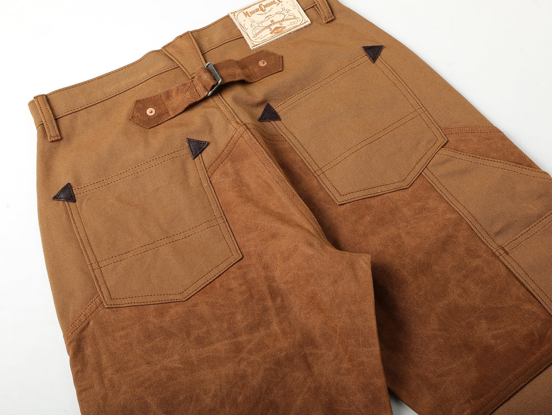 Oil-Waxed Canvas-Panel Double-Knee Logger pants
