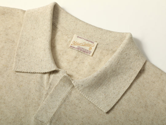 Tencel-Linen Blend Knitted Polo Shirt