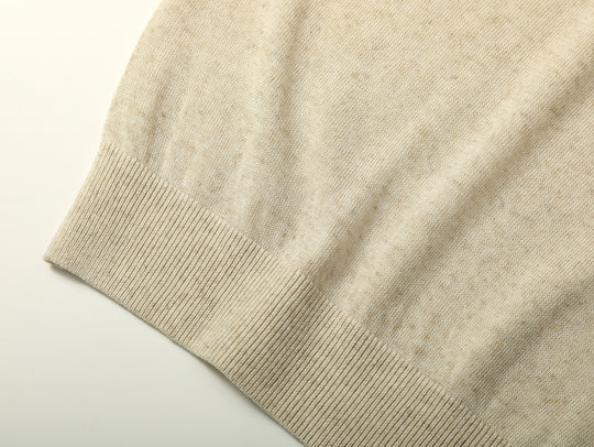Tencel-Linen Blend Knitted Polo Shirt