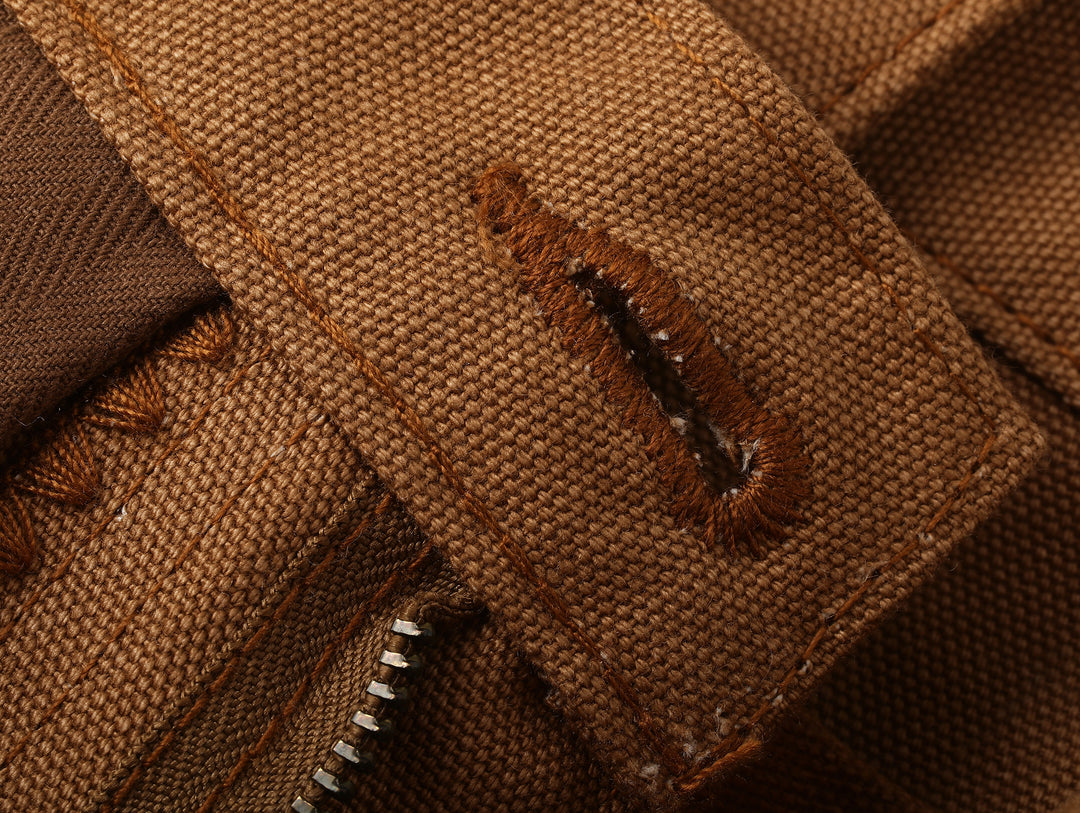 Oil-Waxed Canvas-Panel Double-Knee Logger pants