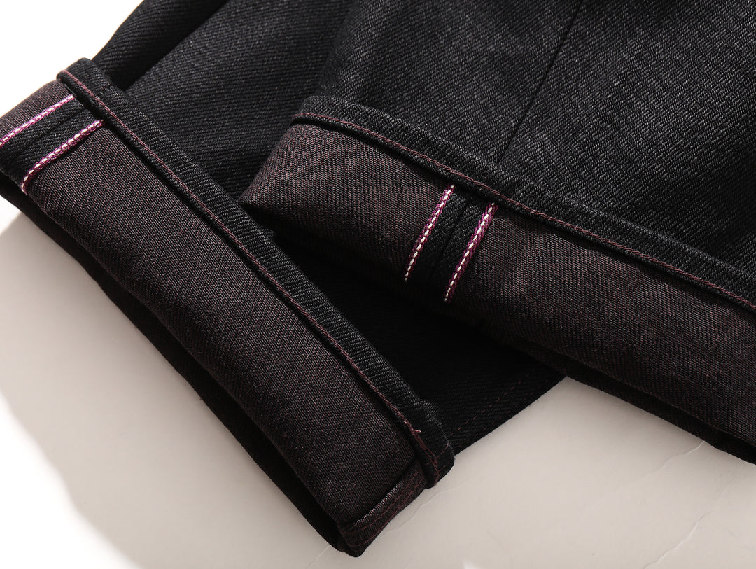 18.6OZ Black Swordsman Straight-Fit jeans