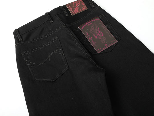 22.4OZ Carbonized Black Swordsman Straight-Leg jeans