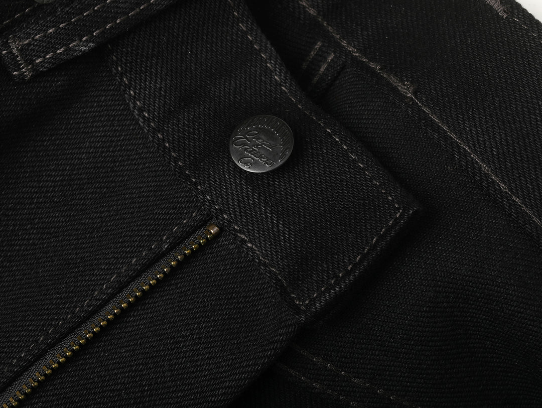 22.4OZ Carbonized Black Swordsman Straight-Leg jeans