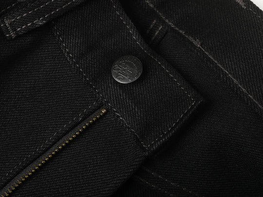 22.4OZ Carbonized Black Swordsman Straight-Leg jeans