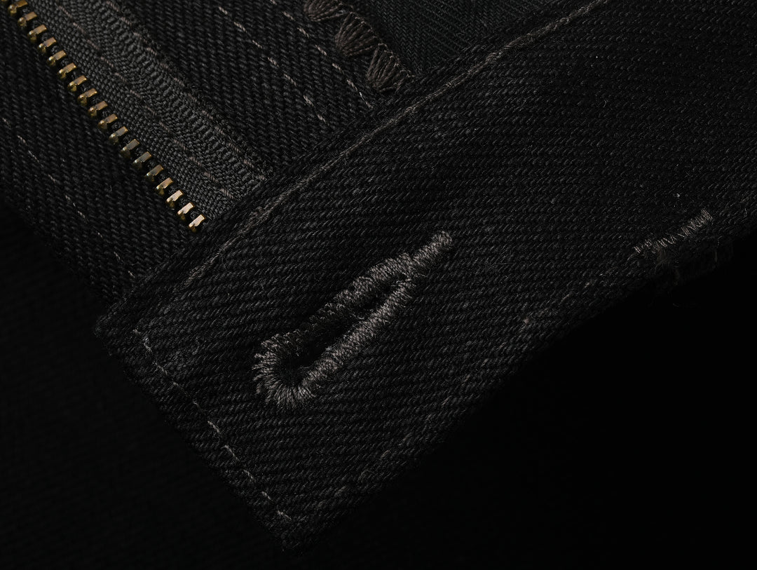 22.4OZ Carbonized Black Swordsman Straight-Leg jeans