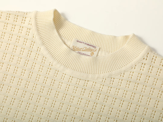 Hollowed-Out Knitted Shirt