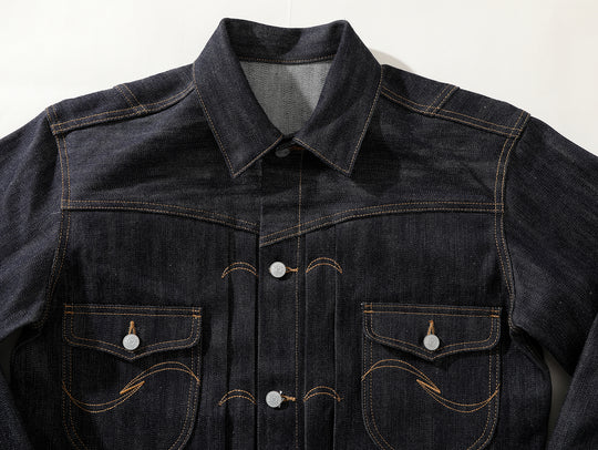 Xizang Collection Yellow Prayer Flag Core-Dyed Denim Type2 Jacket