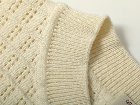 Hollowed-Out Knitted Shirt