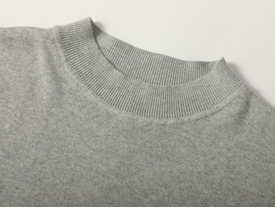 Simple style Knitted Shirt-Dark Flecked Grey