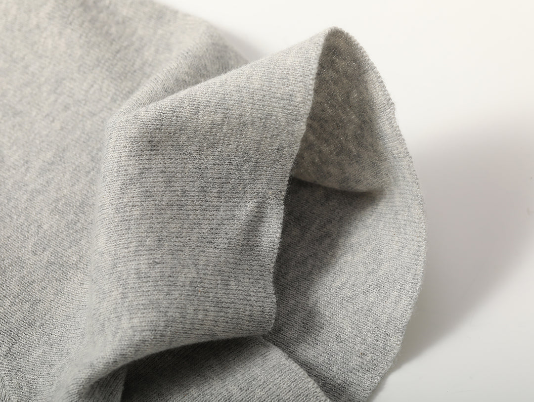 Simple style Knitted Shirt-Dark Flecked Grey