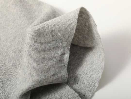 Simple style Knitted Shirt-Dark Flecked Grey