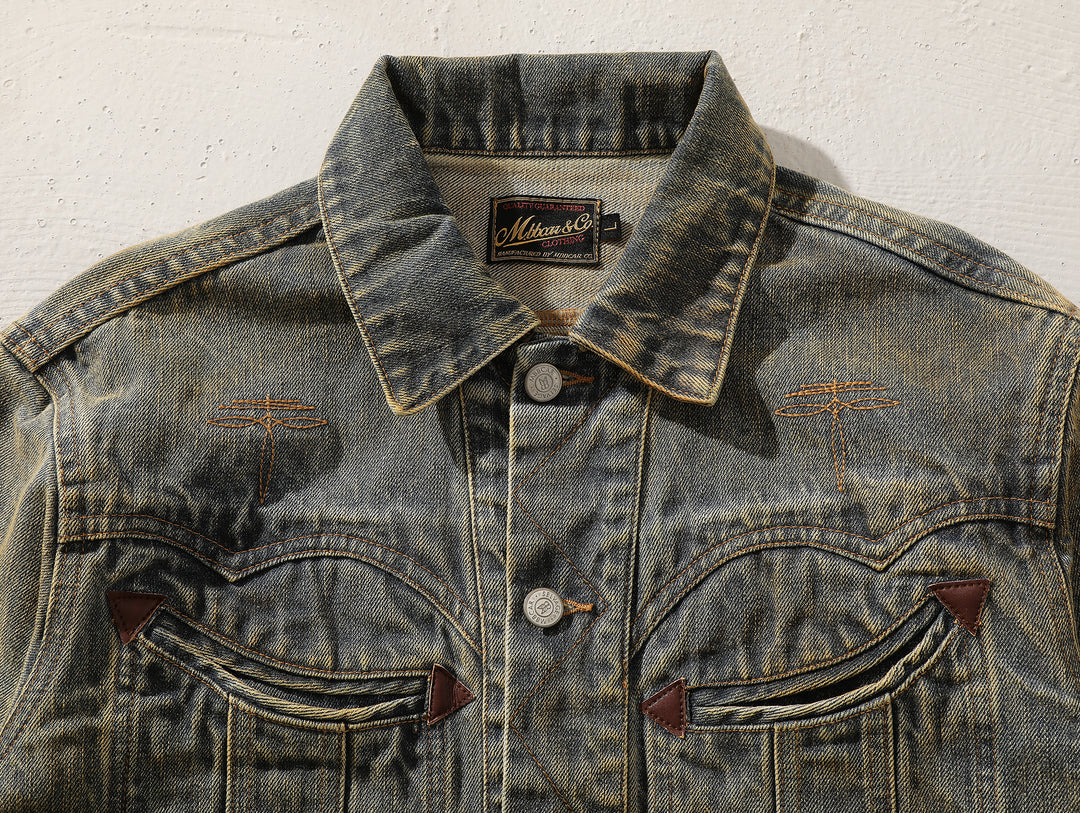 Western Series Mud-Dyed Washed Western Riders Jacket