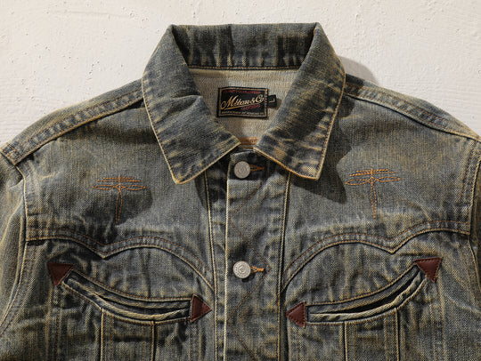 Western Series Mud-Dyed Washed Western Riders Jacket