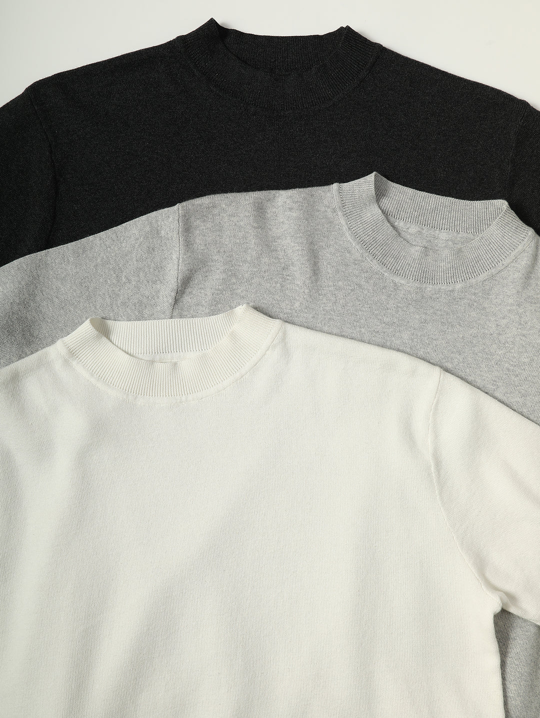 Simple style Knitted Shirt-Dark Flecked Grey