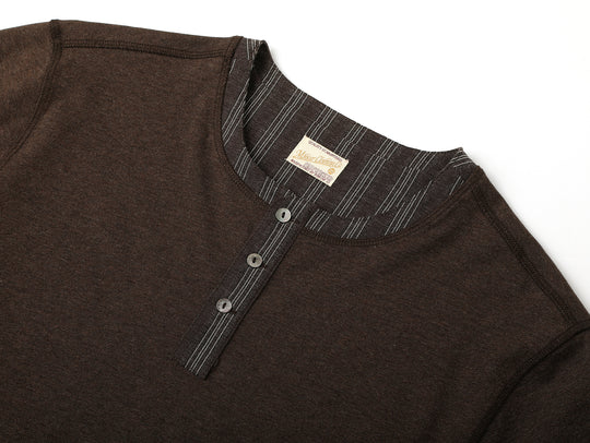 Western Series Striped Panel Henley shirt