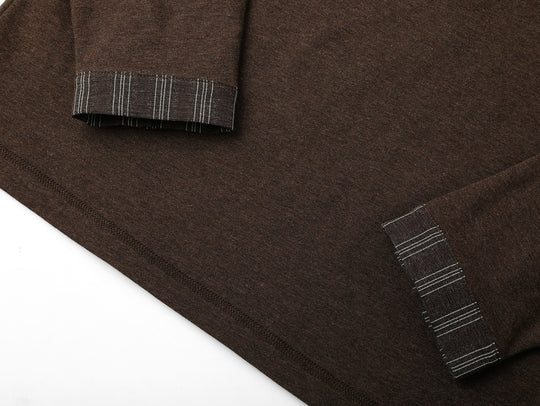 Western Series Striped Panel Henley shirt