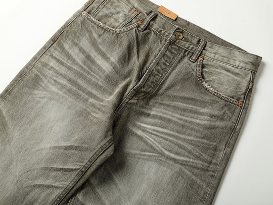 Snakepit 3D Tucked Wide-Leg Washed Denim Jeans