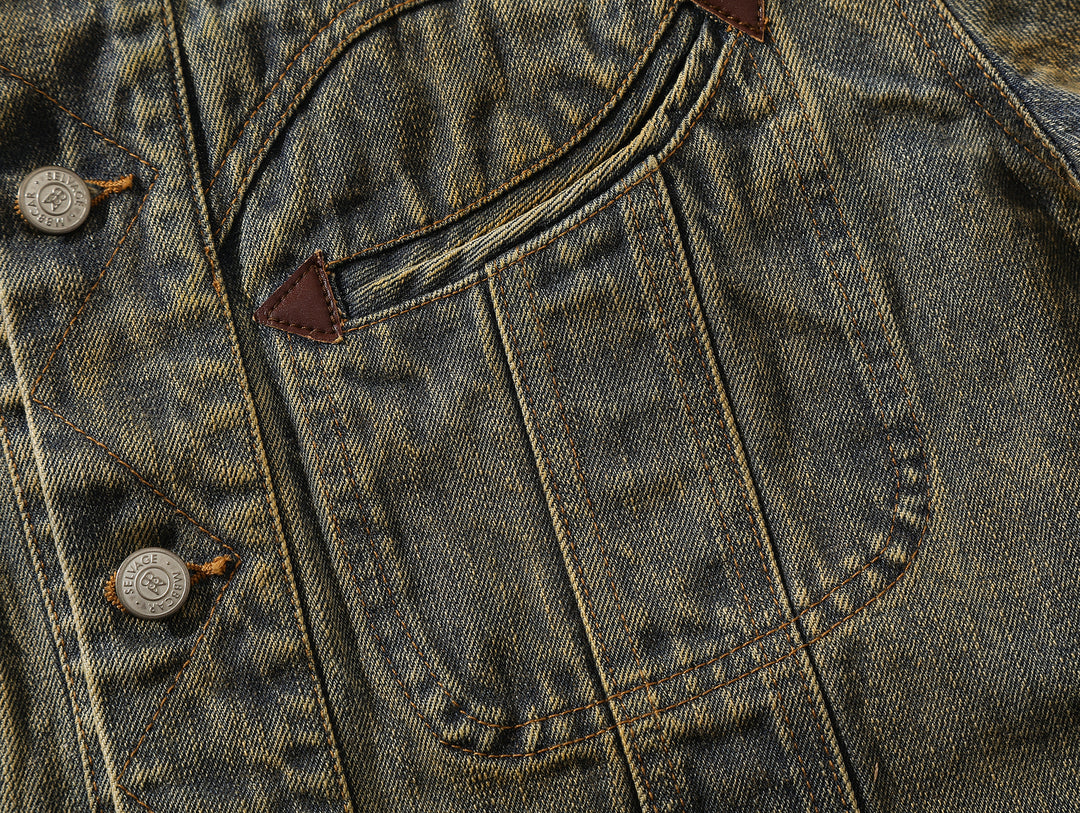 Western Series Mud-Dyed Washed Western Riders Jacket