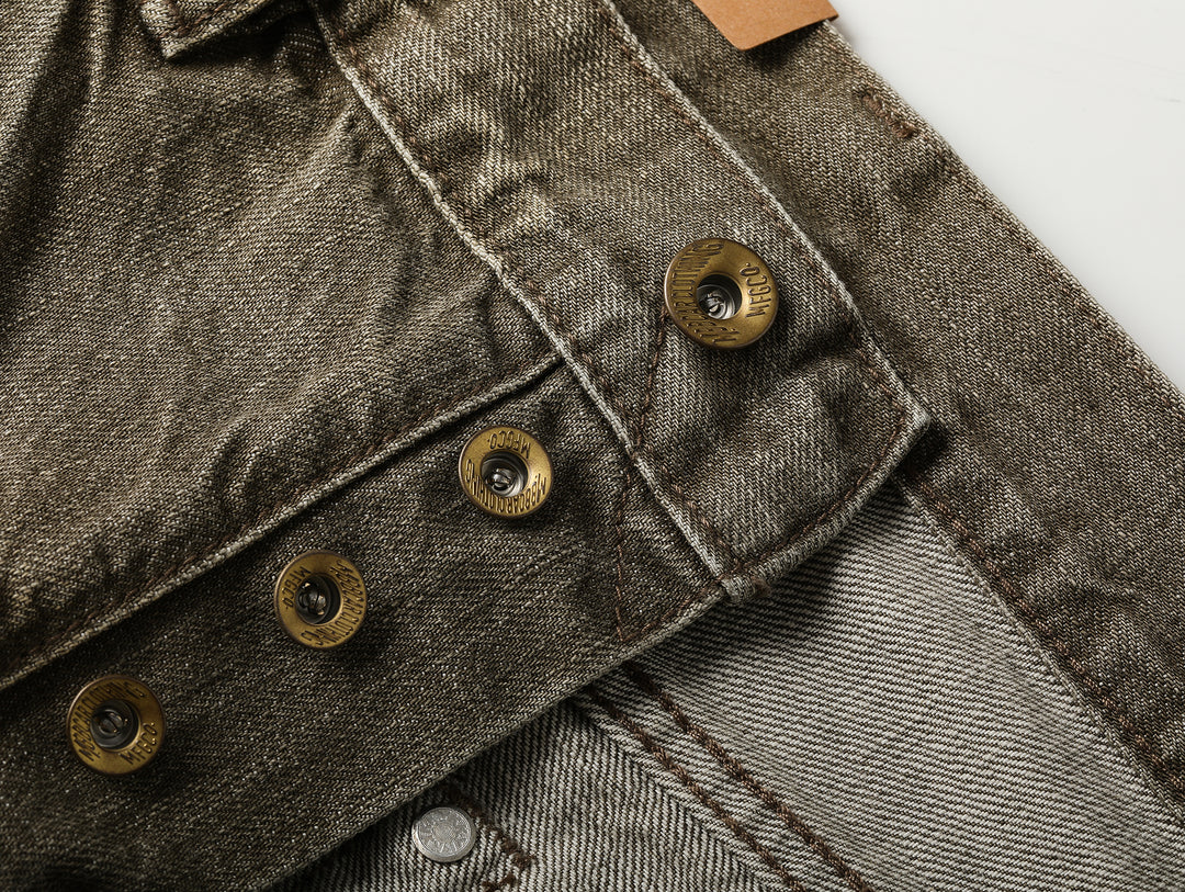 Snakepit 3D Tucked Wide-Leg Washed Denim Jeans