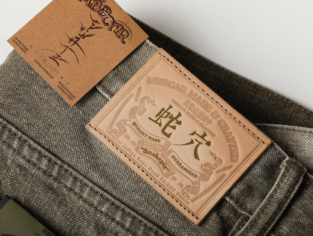 Snakepit 3D Tucked Wide-Leg Washed Denim Jeans