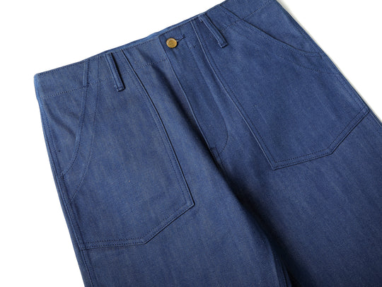 Claessen™ Blue "Planetary Tears Blue" Straight-Leg Fatigue jeans