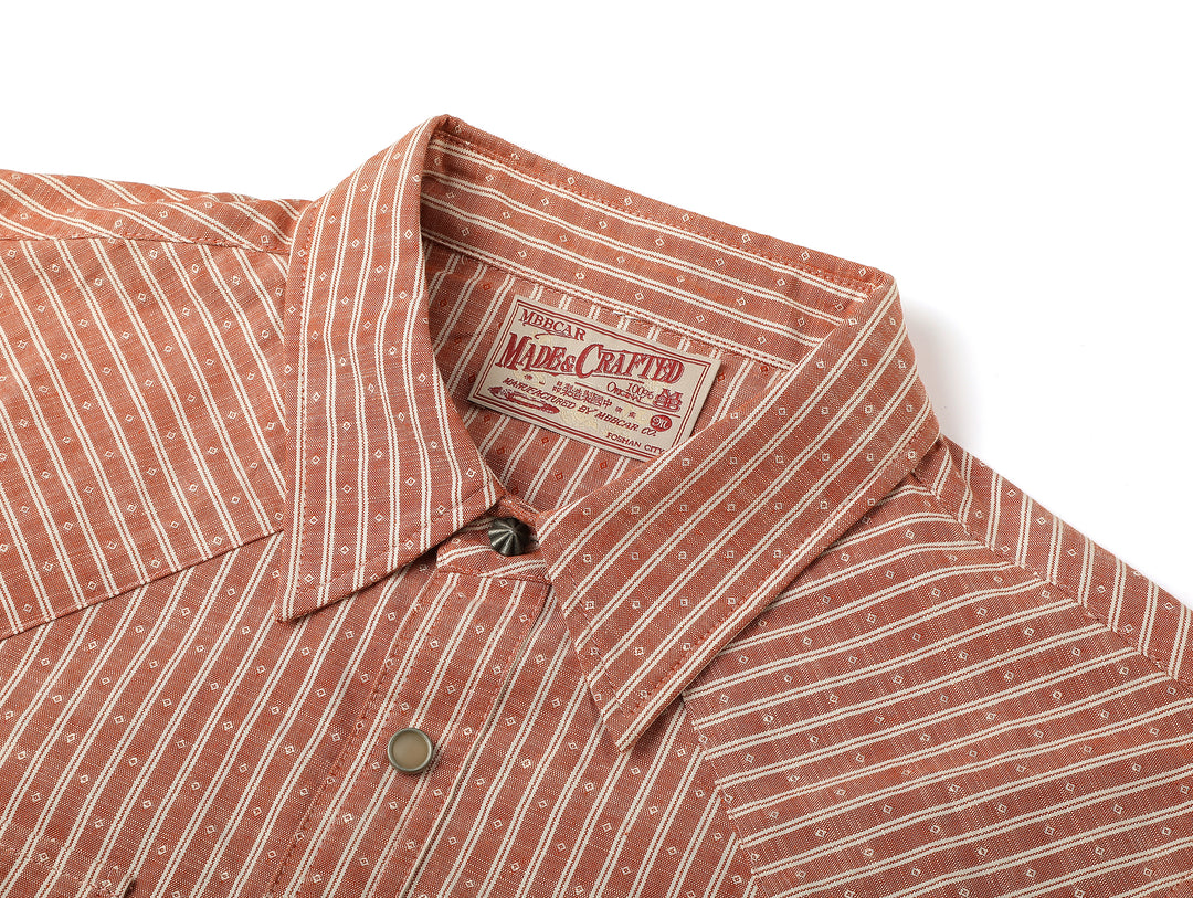 Western Series Yarn-dyed Striped Jacquard shirt
