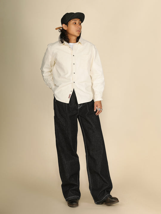 "Sun Never Sets" Wide-Leg jeans