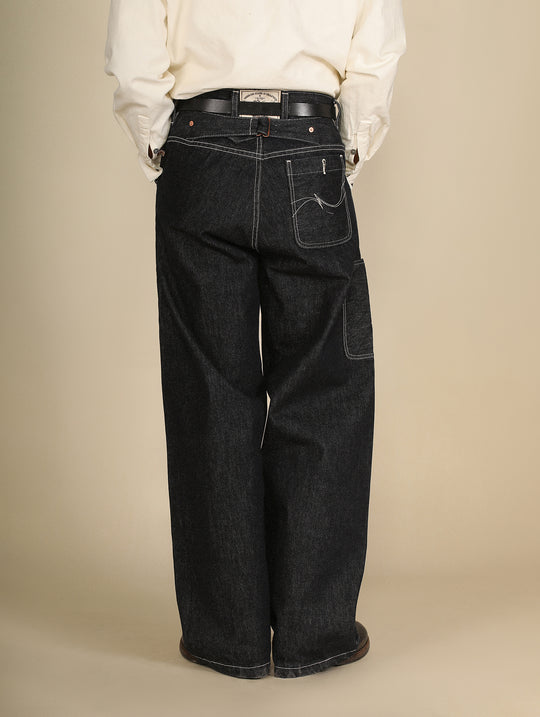 "Sun Never Sets" Wide-Leg jeans