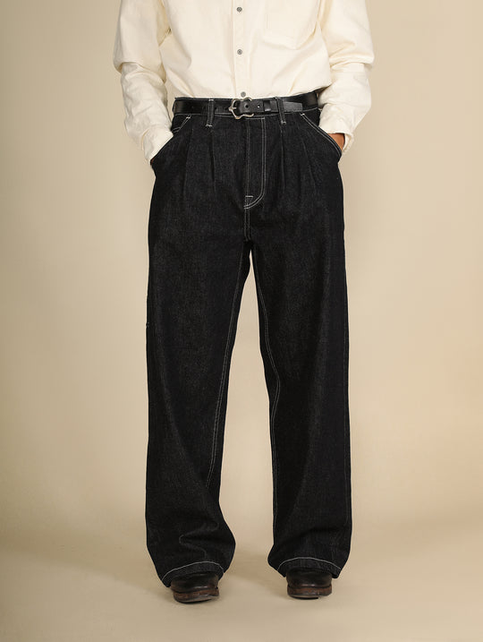 "Sun Never Sets" Wide-Leg jeans