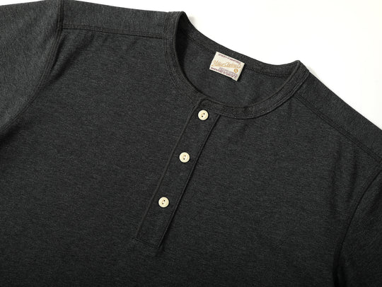 240-gram Flecked Grey Henley shirt