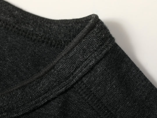 240-gram Flecked Grey Henley shirt