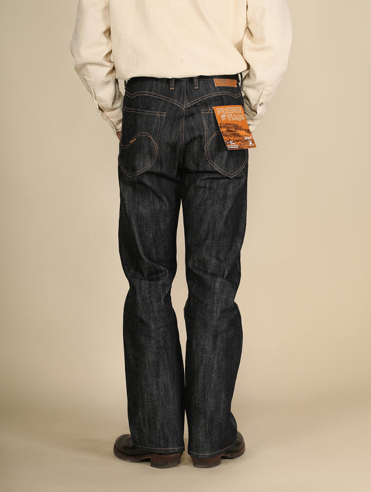 Xizang Collection Yellow Prayer Flag Core-Dyed Denim Straight-Fit jeans