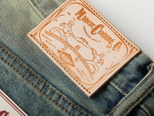 16.5OZ Nevada Faded Mid-High Rise Wide-Leg Jeans