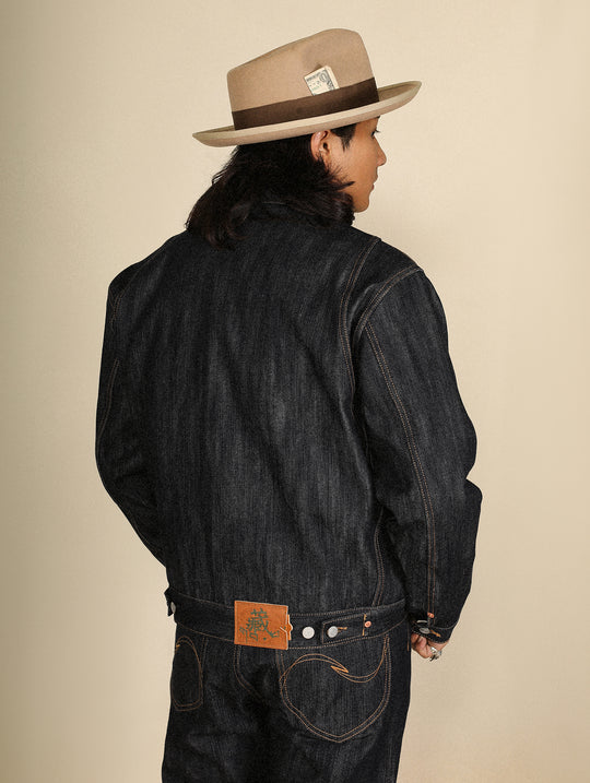 Xizang Collection Yellow Prayer Flag Core-Dyed Denim Type2 Jacket