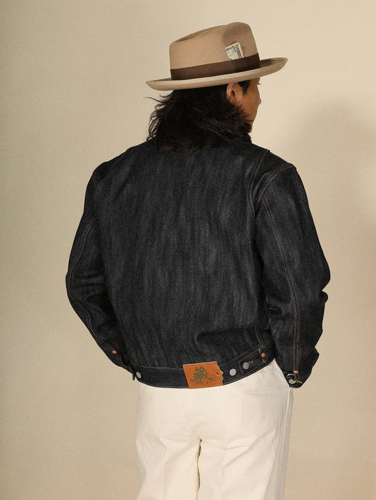Xizang Collection Yellow Prayer Flag Core-Dyed Denim Type2 Jacket