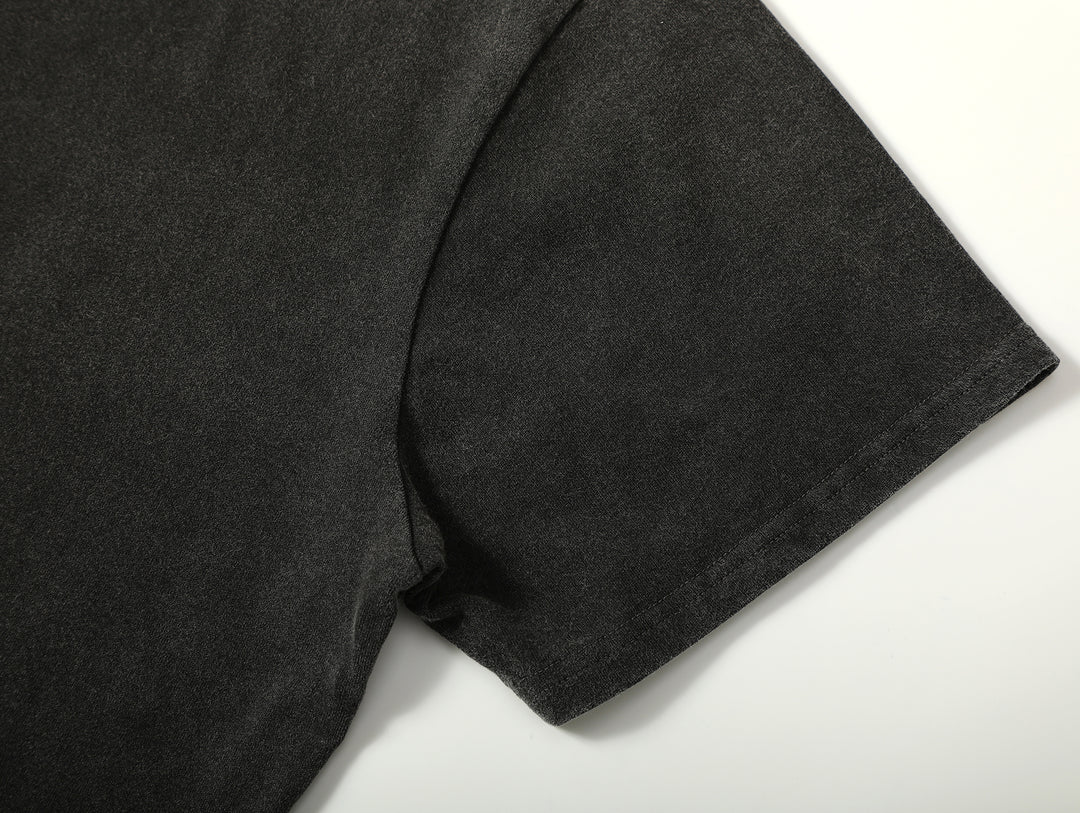Single Pocket Basic T-Shirt-Grey