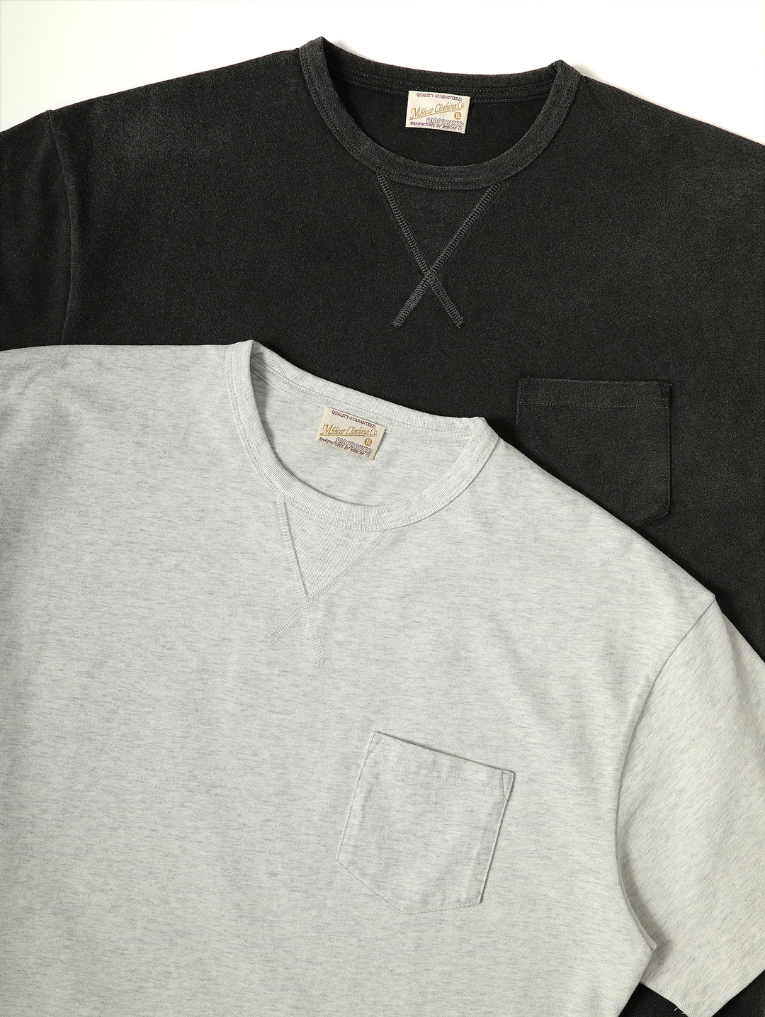 Single Pocket Basic T-Shirt-Grey