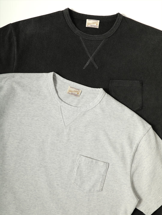 Single Pocket Basic T-Shirt-Grey