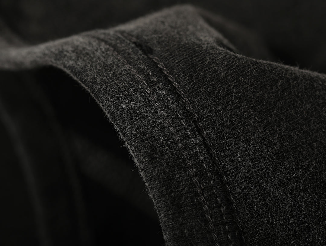 Single Pocket Basic T-Shirt-Grey