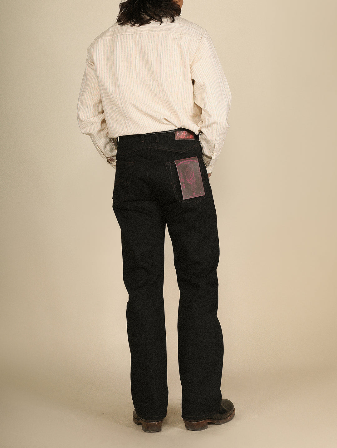 18.6OZ Black Swordsman Straight-Fit jeans