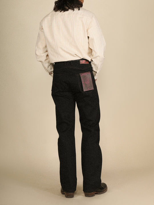 18.6OZ Black Swordsman Straight-Fit jeans