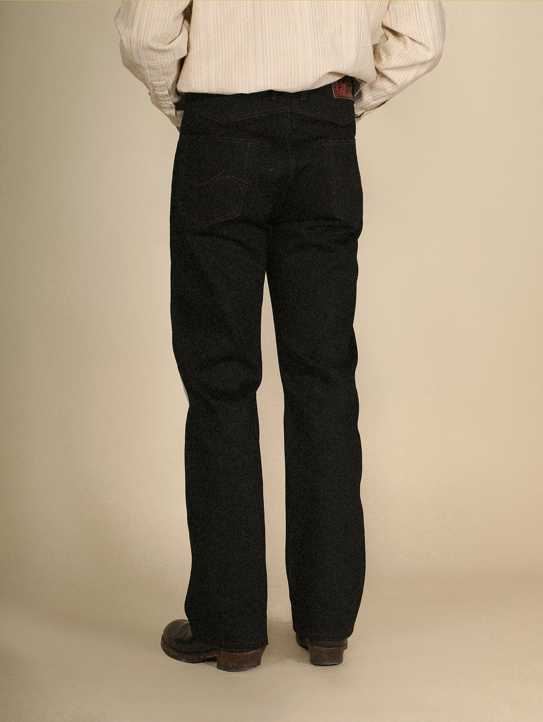 18.6OZ Black Swordsman Straight-Fit jeans