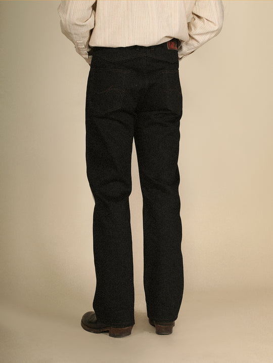 18.6OZ Black Swordsman Straight-Fit jeans
