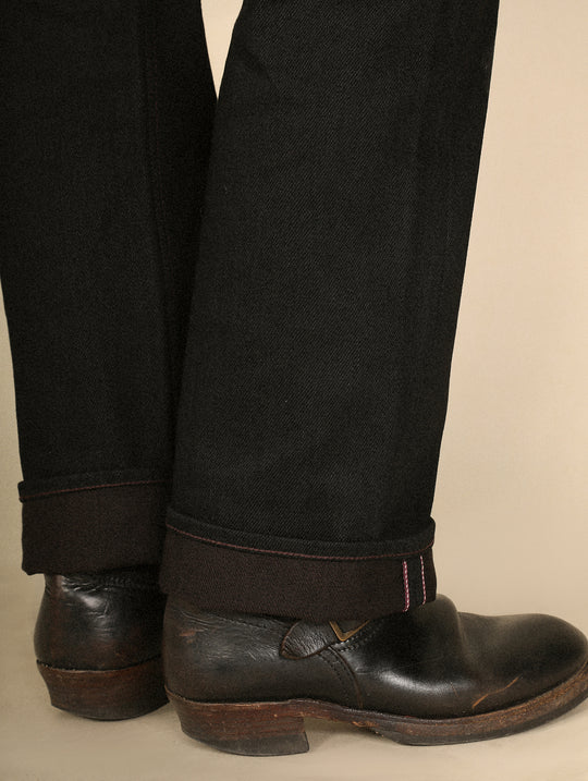 18.6OZ Black Swordsman Straight-Fit jeans
