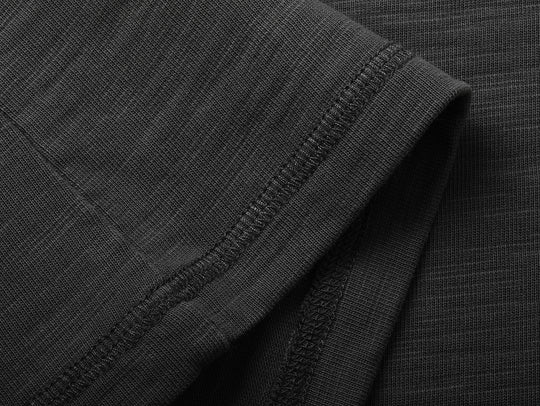 Western Series Sashiko Panel T-shirt-Dark Brown